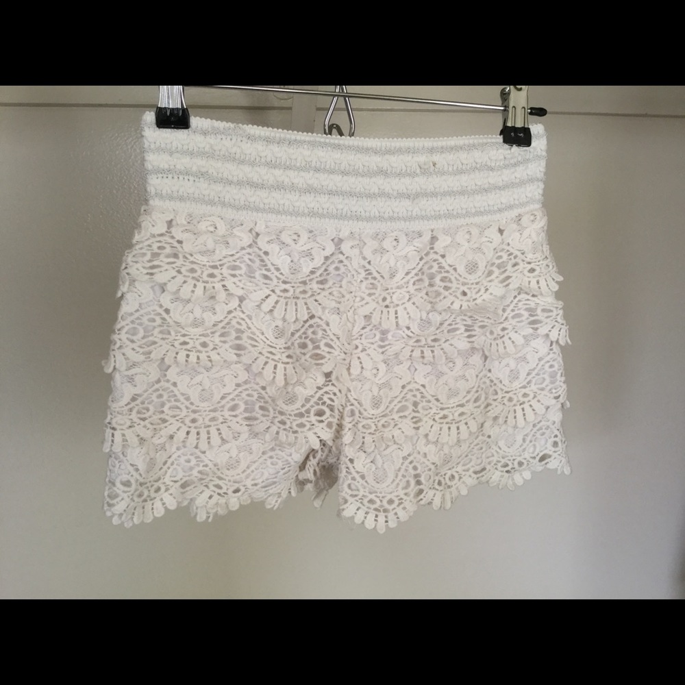 Crochet lace festival shorts
